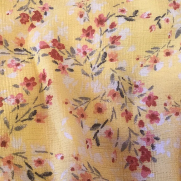 YELLOW FLORAL COTTAGE STYLE MIDI DETAILED DRESS - Picture 7 of 8